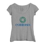 T-Shirt Femme Col Echancré Contoso Geek Ordinateur Informaticien