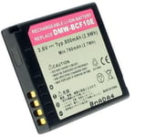 Kompatibelt med Panasonic Lumix DMC-FX48, 3.6V (3.7V), 800 mAh