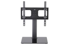 TTAP TT64F Universal Black Glass Replacement Tabletop Pedestal TV Stand for up t