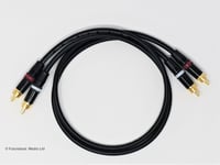 Van Damme Pro Cables RCA Phono to RCA Phono Silver Plated Pure OFC Black 0.5m