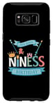 Coque pour Galaxy S8 Her Royal Nineness, 9e anniversaire pour une fillette de neuf ans