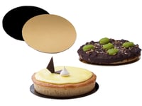 Tårtpapper Ø280 Mm 1100G Svart/Guld - (100 St.)