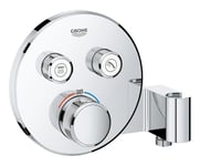 GROHE 29120000 | Grohtherm SmartControl Thermostat Concealed | Round | W/Holder | 2 Valves