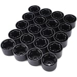 20 Hjulmutterbultar Kapsel 17mm Kompatibel med VW Golf Mk4 Passat