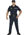 Mr Police Kostym med Hatt, Jumpsuit och Bälte