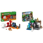 LEGO Minecraft The Nether Portal Ambush Adventure Set, Building Toys for Boys and Girls & Minecraft The Skeleton Dungeon Set, Construction Toy for Kids with Caves, Mobs and Figures