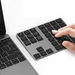 Pavé numérique Bluetooth, clavier numérique sans fil rechargeable en aluminium fin 34 touches clavier numérique externe compatible avec Macbook, MacBook Air/Pro, iMac Windows Laptop Surface Pro, etc.