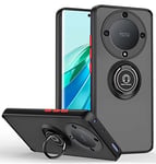 Coque Mate avec Bord Noir Et Bague Pivotant 360 pour Huawei Honor Magic 5 Lite 5G