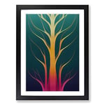 Gothic Tree Vol.1 Framed Wall Art Print, Ready to Hang Picture for Living Room Bedroom Home Office, Black A2 (48 x 66 cm)