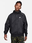 Nike Windrunner Hooded Jacket - Black, Black, Size L, Men