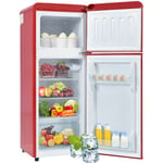 Aafgvc - Réfrigérateur rétro. Réfrigérateur-congélateur combiné, 105,5 cm de hauteur, 41 cm de largeur, deux portes, avec un volume total de 92