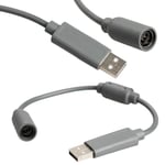2pcs ADAPTATEUR Embout USB 23cm Manette Filaire Cable USB Pour XBOX 360 Breakaway Rock Band