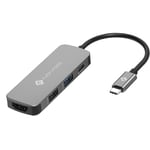 NOVOO Portable USB C Hub , 4port Hub , Type-C to HDMI 4K/30Hz , USB 3.0 , USB 2.0 ,Power Delivery 3.0 60W