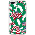 ZARLAY Compatible for iPhone 7/8 Plus/8 Plus Case Nigeria Flag with America Flag Shockproof Anti-Finger Print Scratch Resistant Phone Case