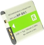 Kompatibelt med Sony Cyber-shot DSC-S780, 3.6V (3.7V), 750 mAh
