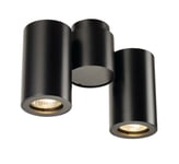 ENOLO B SPOT Double Væg- og loftlampe sort 2x GU10