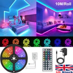 10M LED Strip Lights 5050 RGB Cabinet Kitchen Xmas Light Colour Changing +Remote