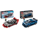 LEGO Speed Champions Audi S1 e-tron quattro Race Car Toy Vehicle, Buildable Model Set for Kids & Speed Champions Ford Mustang Dark Horse Sports Car Toy Vehicle for 9 Plus Year Old Boys & Girls