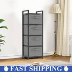 Chest of 4 Drawer Bedroom Furniture Bedside Table Storage Tall Storage Cabinet 