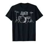 Drum Kit Drummers Gift Musical Instrument TShirt Music Rock T-Shirt