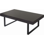 Jamais utilisé] Table basse de salon Kos T576, mvg 40x110x60cm wengé, pieds métalliques foncés - brown