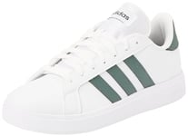adidas Homme Grand Court Base 2.0 Shoes Basket, Cloud White/Legend Ivy/Semi Green Spark, 49 1/3 EU