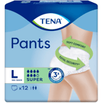 Tena Super Incontinence Pants Large x 12 x 4 Packs