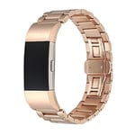 Fitbit Charge 2 lyxig rostfritt stål klockarmband - Rosa guld