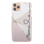 Personalised Initials Phone Case For Samsung Galaxy S20 5G (2020) (6.2 inch), Black Heart Side Name on Lilac Pink Triangle Print Hard Phone Cover