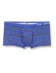Calvin Klein Men's Low Rise Trunk 000NB2225A, Blue (Staggered STRPS Logo Print_Clematis), XS