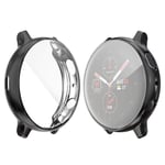 YOUZHIXUAN Smart watch series For Samsung Galaxy Watch Active 2 40mm Hat-prince Full Coverage Electroplate TPU Case(Black) (Color : Black)