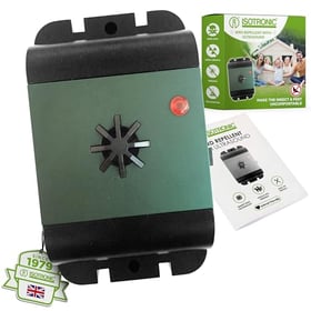 ISOTRONIC Ultrasonic Bird Repellent for Repelling Pigeons, Sparrows, Seagulls & Crows – Battery-Operated Bird Scarer for Balcony, Roof & Garden – Pigeon Repellent with a 40m² Effective Range (1 Unit)
