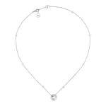 Gucci Icon 18ct White Gold Open Heart Chain Necklace