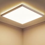 STANBOW Plafonnier LED Luminaire Salle de Bain, 18W 1600LM Plafonnier Salon 2700K,pour Chambre,Cuisine,Balcon, Couloir,Blanc Chaud,295×295×25mm
