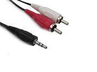 Linéaire A200D Câble audio stéréo Jack 3.5mm Mâle / double RCA Mâle pour amplificateur home-cinéma, chaîne Hi-Fi, barre de son etc. 2m50