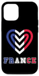 Coque pour iPhone 12/12 Pro France Coeur Fière France Drapeau Français Love Pride Roots