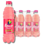 Rubicon 12 Pack Sparkling Guava Flavoured Fizzy Drink with Real Fruit Juice, Handpicked Fruits for a Temptingly Intense Taste "Made of Different Stuff" - 12 x 500ml Bottles