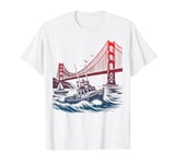 Golden Gate Bridge Boating Adventure Cruising The Bay T-Shirt