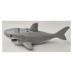 LEGO Animal City Light Blueish Grey Large Shark White Mouth & Stomach Minifigure