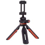 1250032 Starblitz alp Vlog - Mini-trépied 5 positions (3 kg) avec rotule bi-support, pince smartphone avec griffe flash et filetage 1/4 pour bras