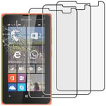 ebestStar - compatible with Microsoft Lumia 435 Screen Protector Premium Tempered Glass, x3 Pack anti-Shatter Shatterproof, 9H 3D Bubble Free [Lumia 435: 118.1 x 64.7 x 11.7mm, 4.0'']
