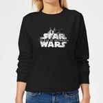 Star Wars The Rise Of Skywalker Rey + Kylo Battle Women's Sweatshirt - Black - M