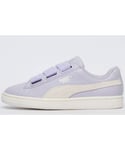 Puma Classic Leather Basket Heart Womens Girls - Purple Leather (archived) - Size UK 8
