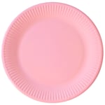 Rosa Papptallrikar Solid Color