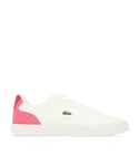 Lacoste Womenss "Lerond Pro" sneakers from in white/pink Leather (archived) - Size UK 7