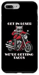 Coque pour iPhone 7 Plus/8 Plus Chat sur une moto Get In Loser We're Getting Tacos