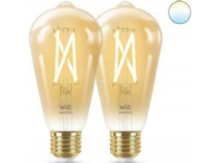 WiZ 8719514551077, Smart glödlampa, Wi-Fi, Guld, LED, E27, Vit