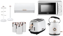 Tower Bottega White Kettle Toaster T24034WHT Microwave & Kitchen Storage