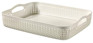 CURVER Basket, plastic, off-white, 35,20 x 26,8 x 7,4 cm