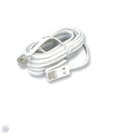 3m Modem / Telephone / Fax line cord cable lead RJ11 to BT Plug, suitable for HiSpeed Internet Modems White. [Straight 6P4C]